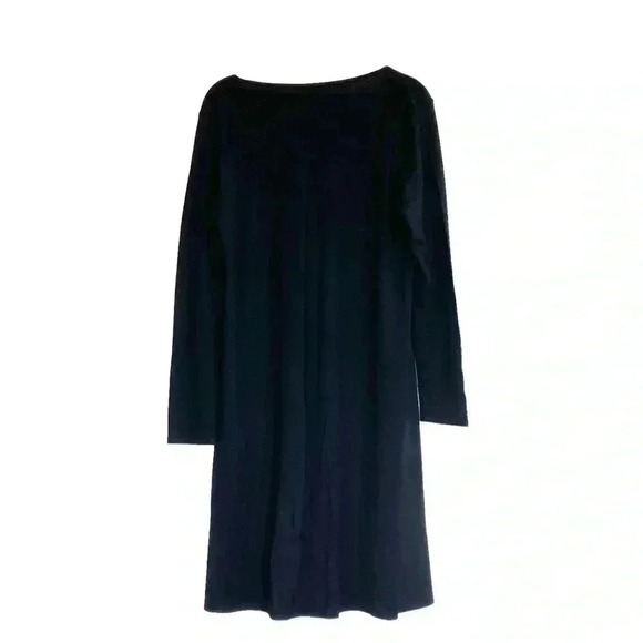 Eileen Fisher Black Wool Sweater Dress XS Long Sleeves Classic Office Careerwear - Picture 2 of 11